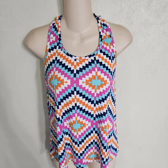 Macbeth Collection by Margaret Josephs Printed Halter Tank Top Size Women Small - Picture 4 of 10